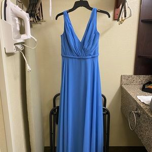 Bill Levkoff cornflower blue dress